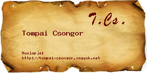 Tompai Csongor névjegykártya