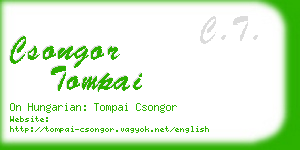 csongor tompai business card